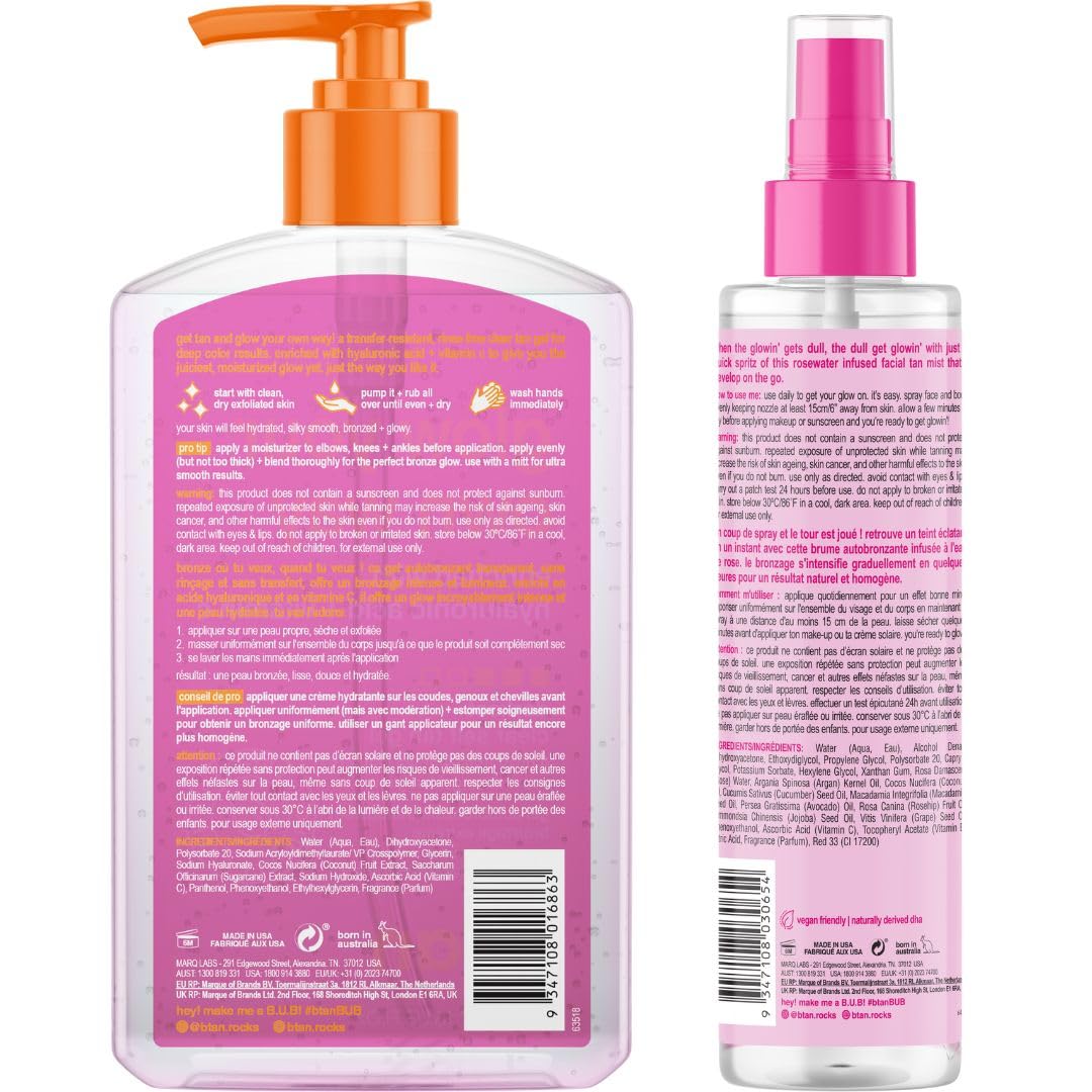 Kit Autobronceador Gel y Bruma Facial b.tan