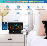 Reloj Despertador Digital Extra Fuerte con Luz LED y Cargador