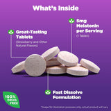 Tabletas de Melatonina 5 mg Natrol, Sabor Fresa, 200 tabletas