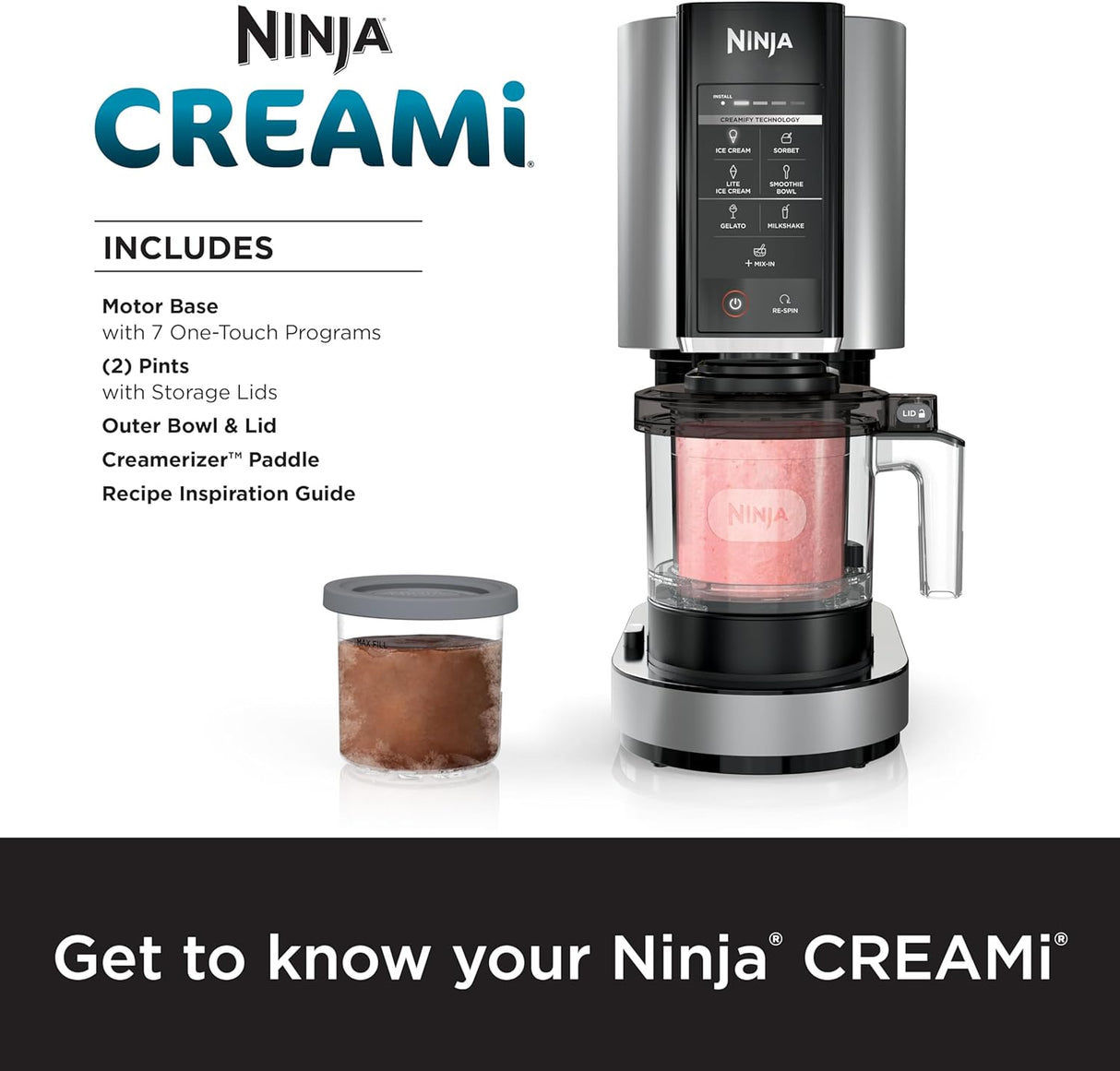 Máquina para hacer helado malteada Ninja Creami NC301RD