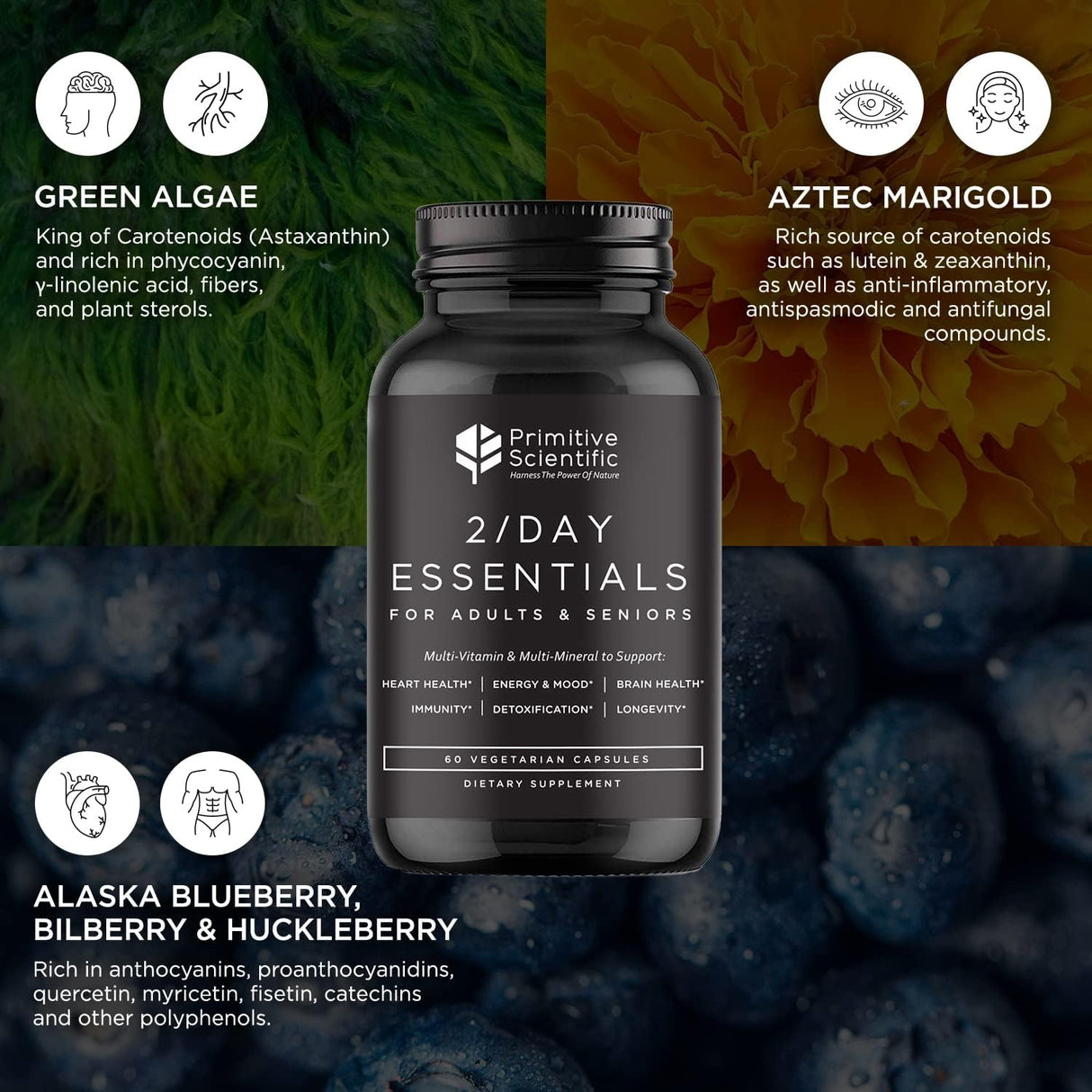 Multivitaminas Naturales para Adultos - 60 Cápsulas