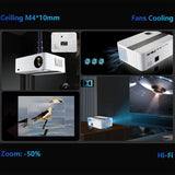 Proyector 4K JIFAR, WiFi 5G, Bluetooth, 1100ANSI, 450 Display