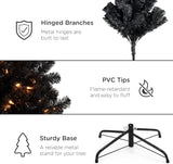 Árbol de Navidad Artificial 6ft Best Choice Products, 250 Luces
