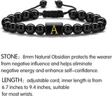 Pulseras de cuentas con iniciales para hombre