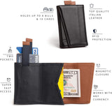 Billeteras de cuero italiano de alta calidad bloqueo RFID