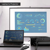 Adaptador DP a VGA, convertidor DisplayPort a VGA chapado en oro macho a hembra 1080P (negro)