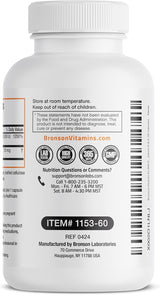 Suplemento K2 (MK7) D3 Bronson, 10,000 IU, 120 mcg, 60 Caps