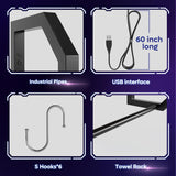 Estantería Flotante LED Bestier, 34 con 6 Ganchos S-Hook