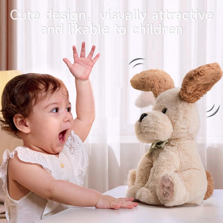 Perro de peluche interactivo TUMAMA, canta y habla, 10”