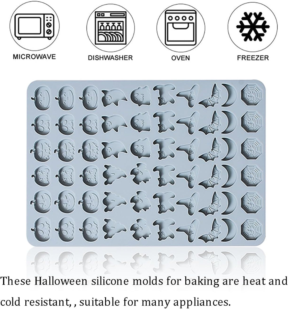 Moldes de Silicona Halloween, 2 Paquetes, Mini para Dulces