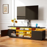 Soporte de TV Rolanstar con montaje y luces LED, modelo 59.1