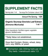 Extracto de Hoja de Soursop Graviola, Vegano, 4 Fl Oz