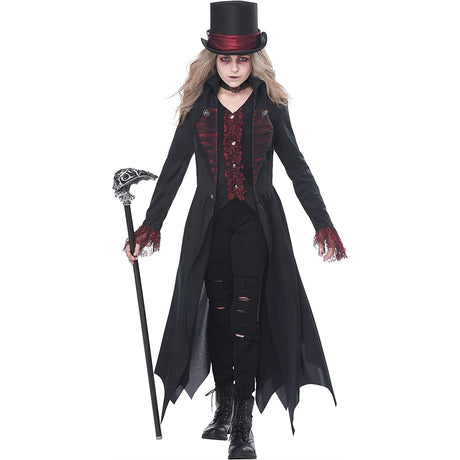 Disfraz gótico de vampiresa para niñas talla L