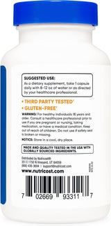 Suplemento Nutricost  120 cápsulas con Bioperine 1 botella
