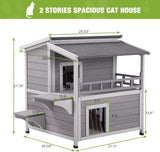 Casa para Gatos Feral, Wooden Kitty, Impermeable, Modelo Balcón