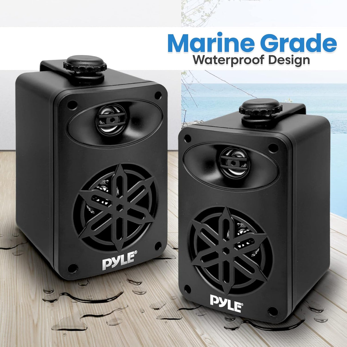 Parlantes o altavoces Bluetooth PYLE-HOME PDWRBT36BK