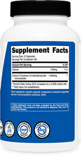 HMB Nutricost 1000mg, 120 Cápsulas, Gluten Free, Non-GMO