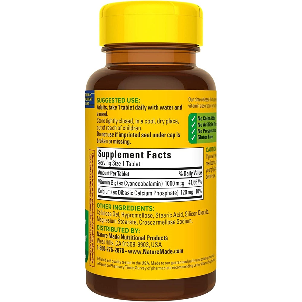 Suplemento Vitamina B12 1000 mcg  liberación 75 unid