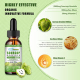 Soursop Graviola Líquido Apoyo Celular, Inmuno y Sueño 2oz