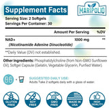Suplemento liposomal NAD+ 1000 mg   Pontecy NAD más alto 60u