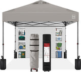 Toldo desplegable fácil con pared lateral y funda portátil