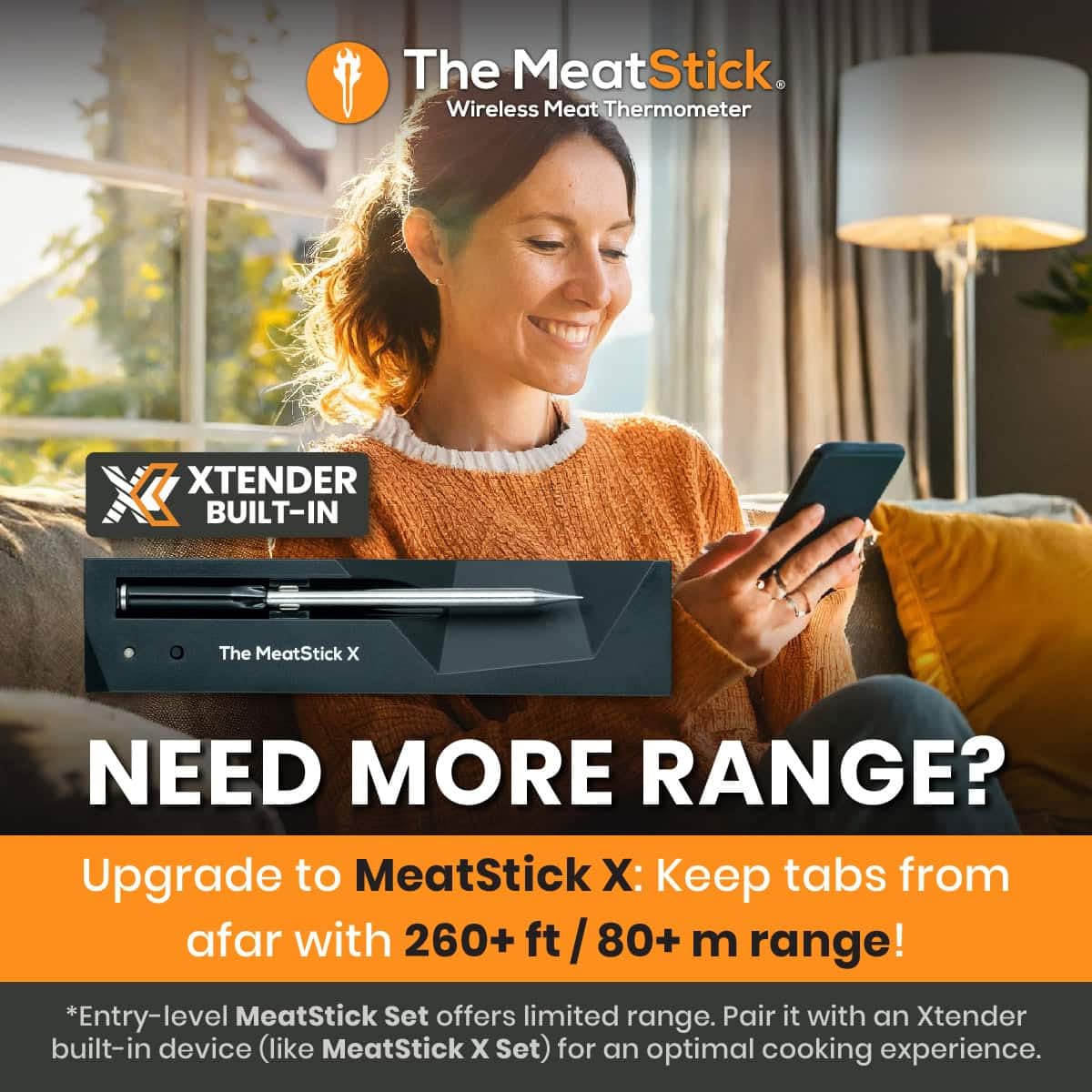 Termómetro Inalámbrico para Carne MeatStick - Grilling y Horno