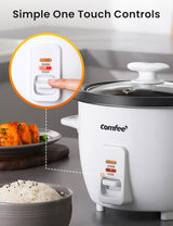 Arrocera COMFEE, 6 tazas cocidas, olla antiadherente, modelo 3C