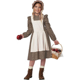 Disfraz para niña (marrón) de Frontier Settler talla XS