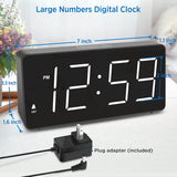 Reloj despertador digital con grandes números y USB, modelo para dormir profundamente