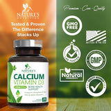 Suplemento Calcio 1200 mg más vitamina D3 salud ósea 240 u