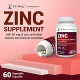 Dr. Berg Zinc 30mg con Magnesio, D3, Selenio y Cobre, 60 cápsulas