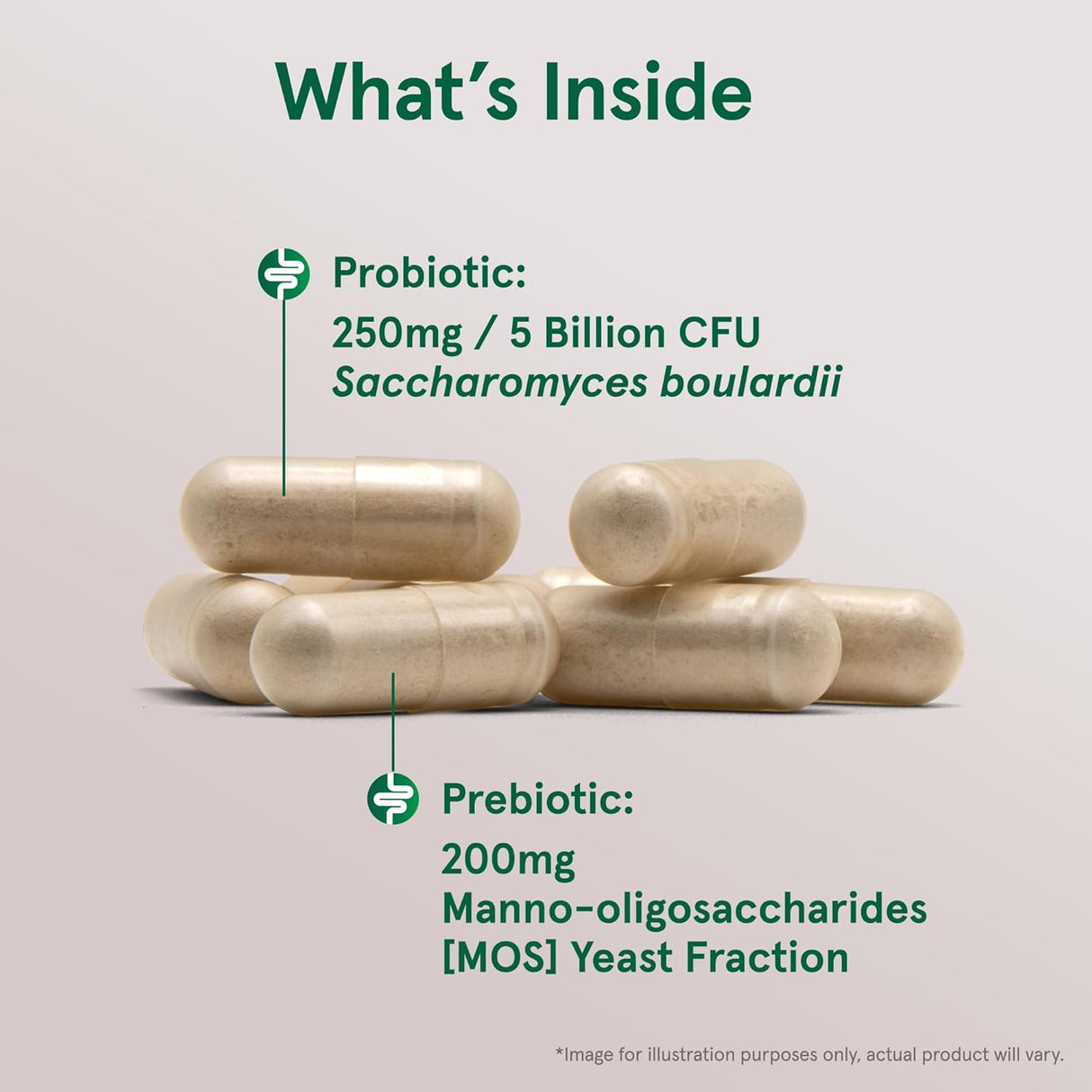 Suplemento de Jarrow Formulas Sacharomyces boulardii y MOS
