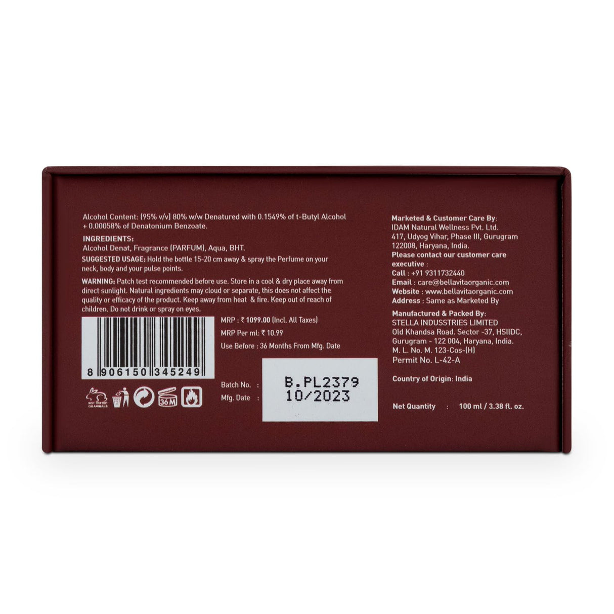 Perfume Intenso Oud Dark, unisex, familia especiada y ambarina