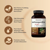 Suplemento de Ashwagandha NatureBell, 12,500 mg, 240 cápsulas