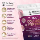 Colágeno en Polvo Dr. Berg Multi con 5 Tipos, 14g Proteínas