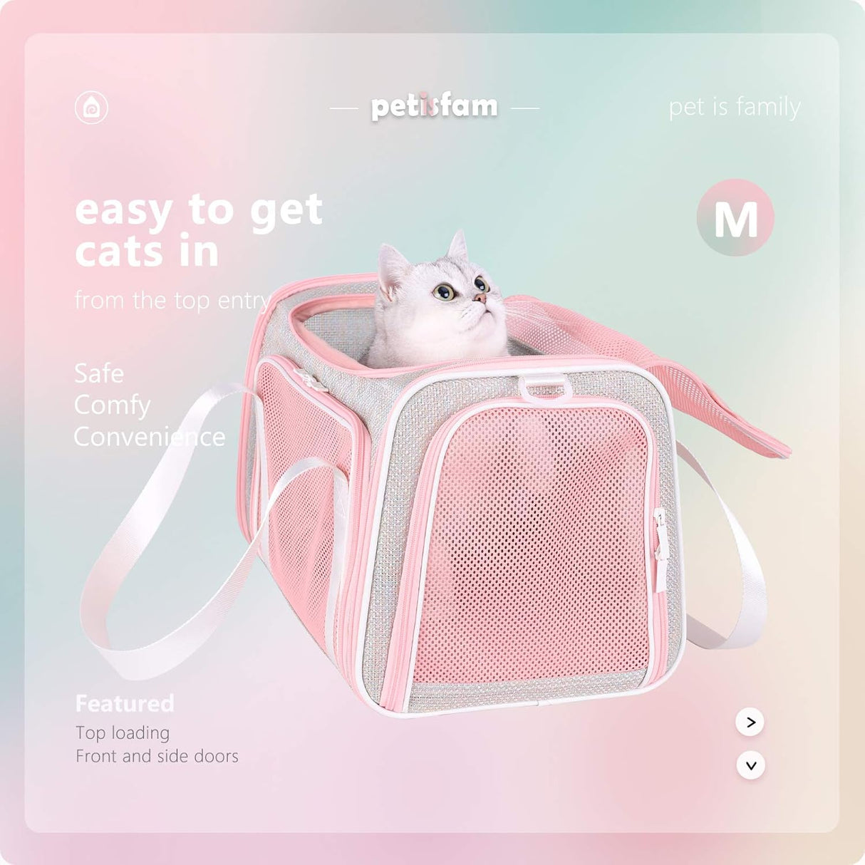 Transportín suave y lindo para mascotas - petisfam, Mediano