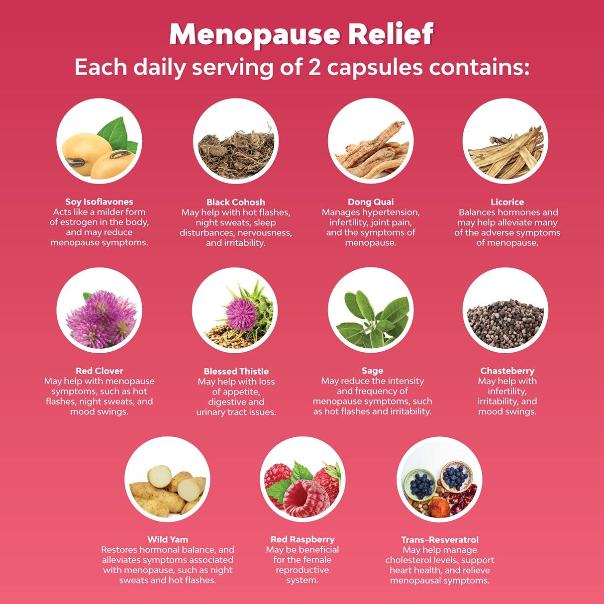 Suplementos Alimenticios naturales para la menopausia
