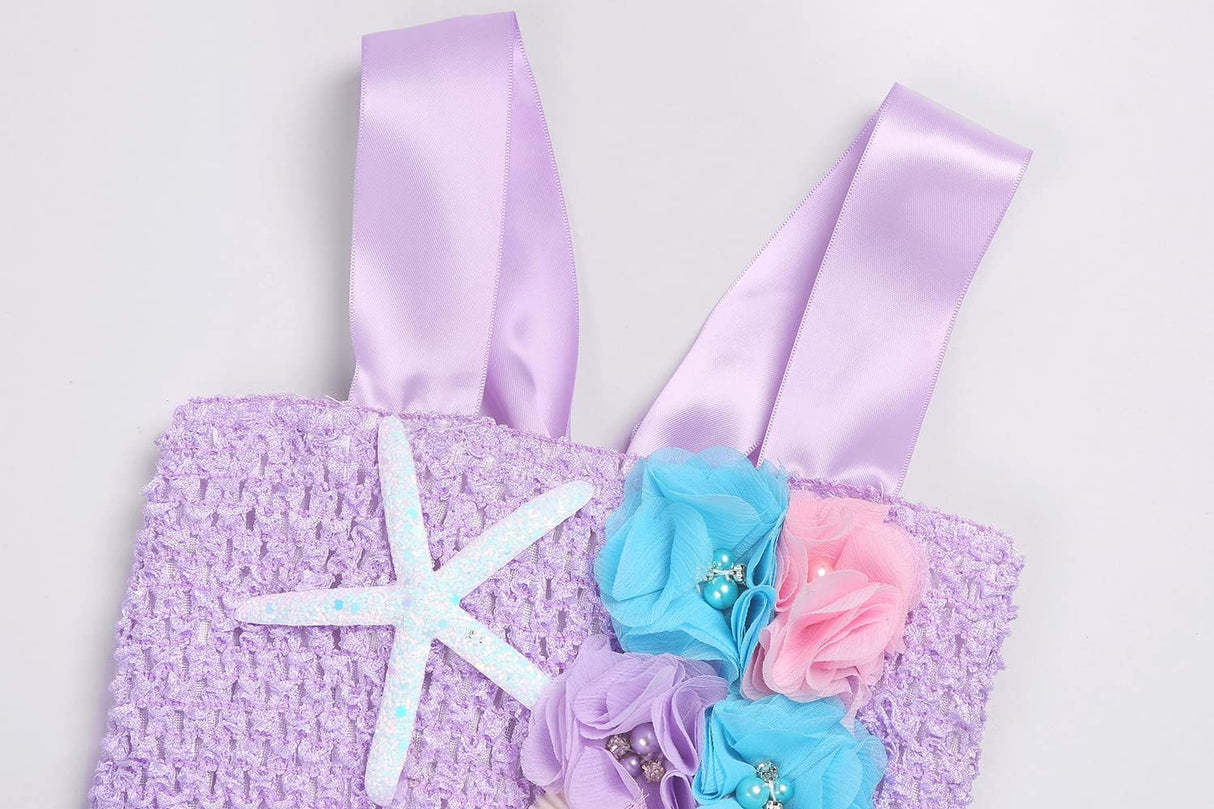 Disfraz de Sirena Koatobbor con Luces LED para Niñas 3-8 Años