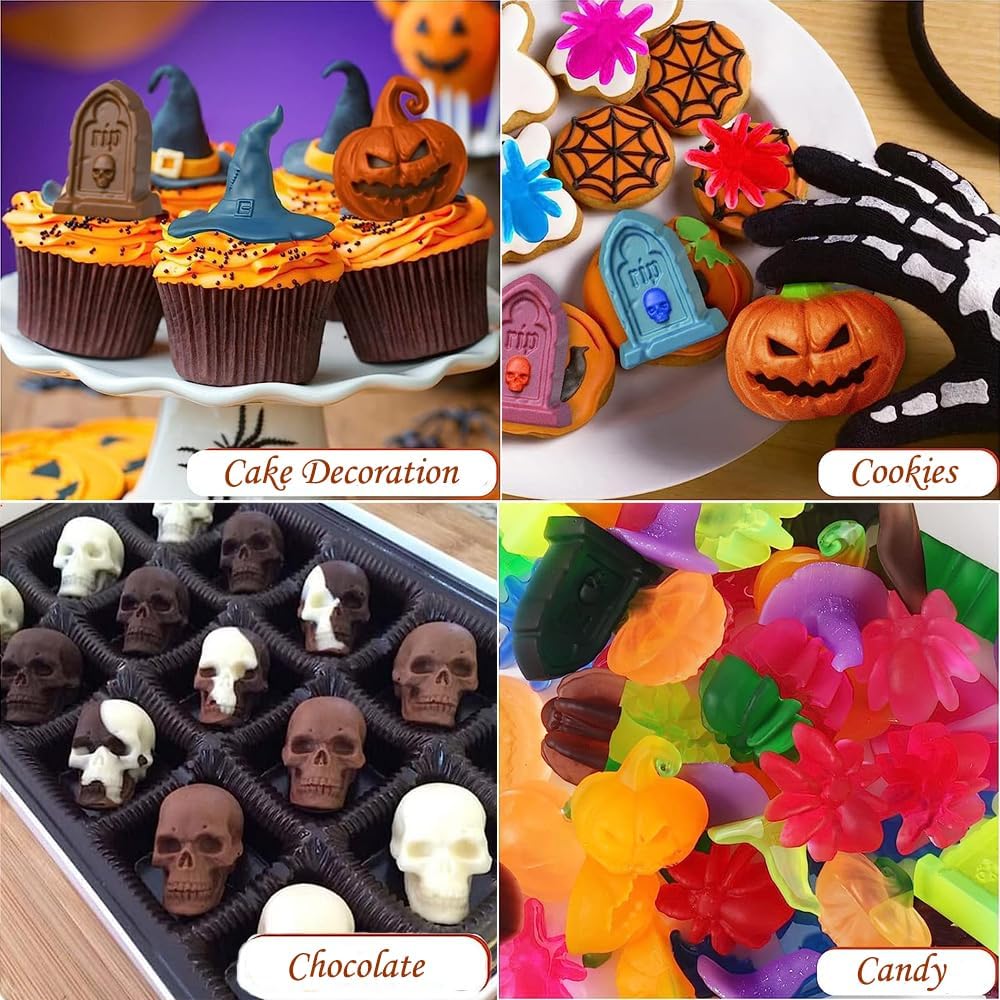 Molde de Silicona Halloween para Chocolate - 2 Piezas - Diseño Variado