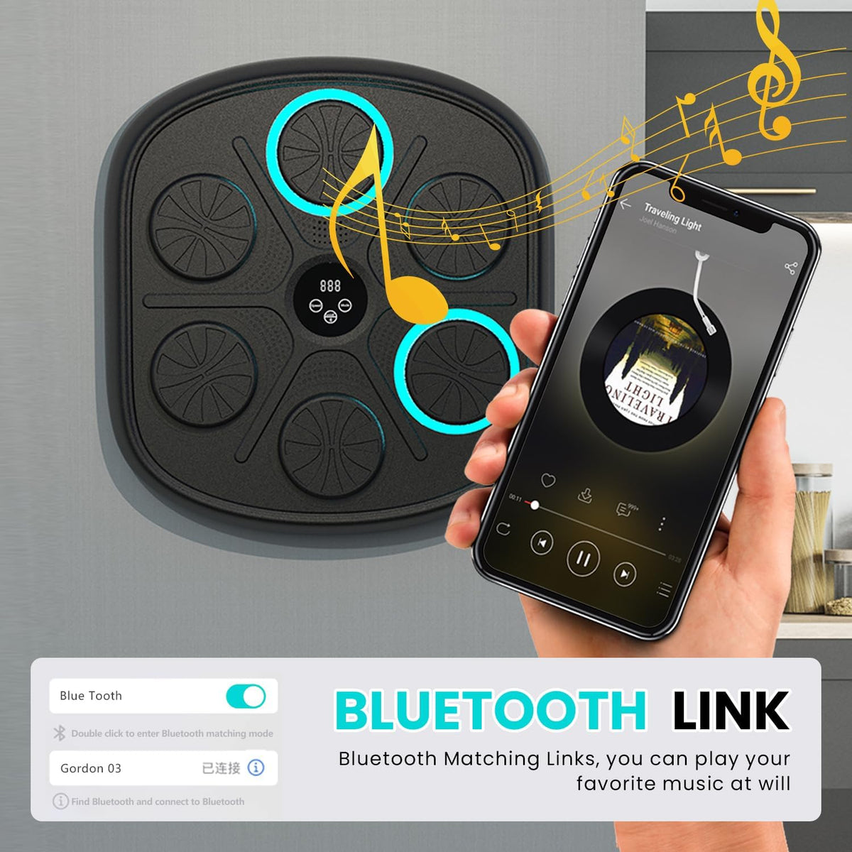 Máquina de boxeo de música inteligente para adultos y niños