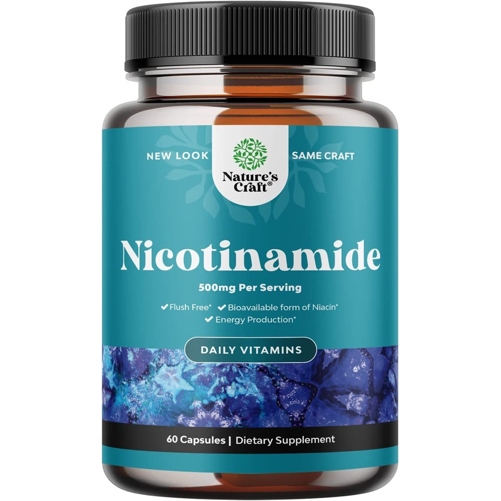 Suplemento Vitamina B3 Nicotinamida 500 mg   60 unidades