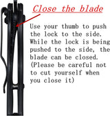 Cuchillo de bolsillo plegable de apertura con bloqueo negro