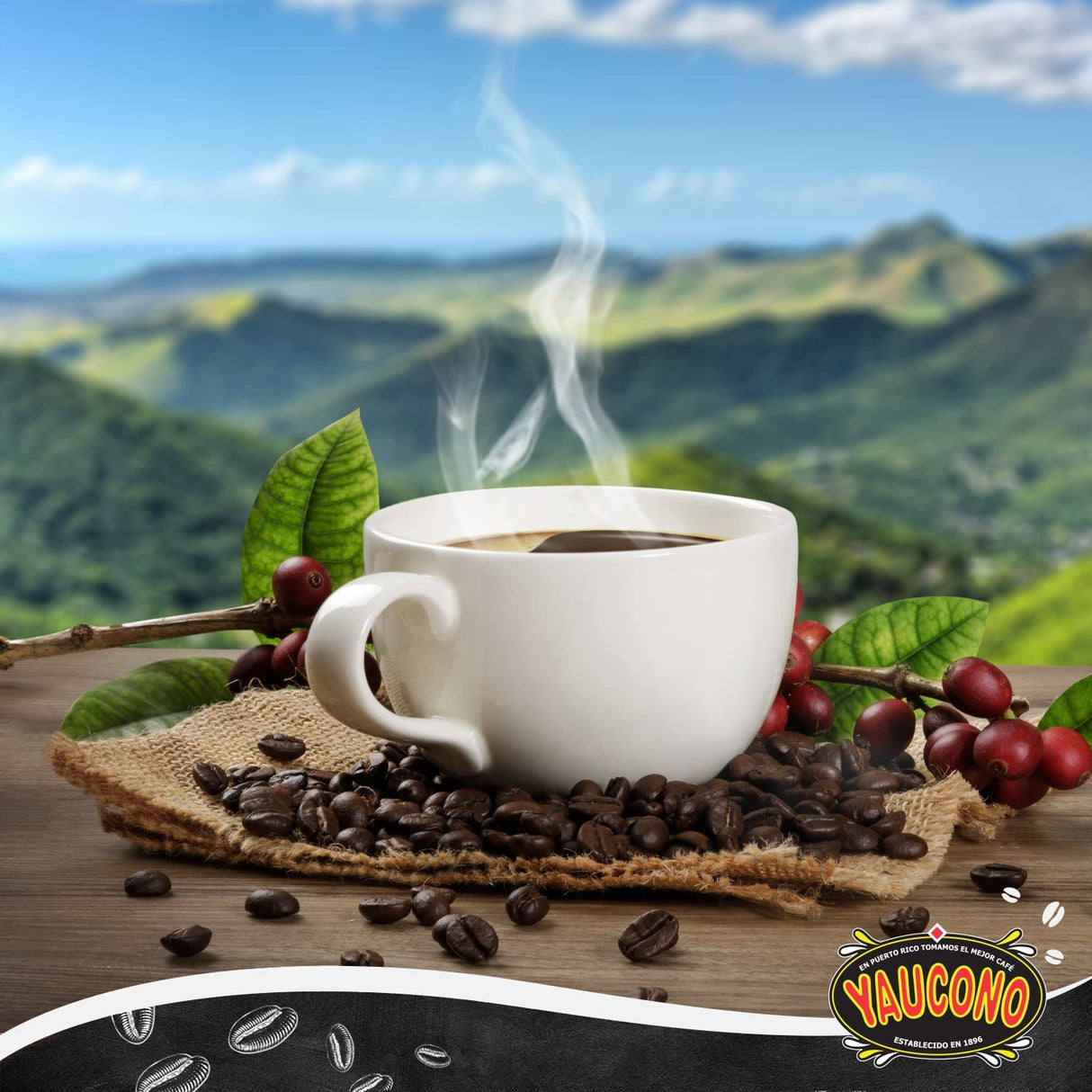 Café Molido Descafeinado Yaucono 8.8 oz Canasta (Pack de 1)