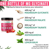 180 Gummies Magnesio Glycinato con Ashwagandha, Sin Azúcar