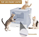 Caja de arena plegable para gatos con tapa Panghuhu88