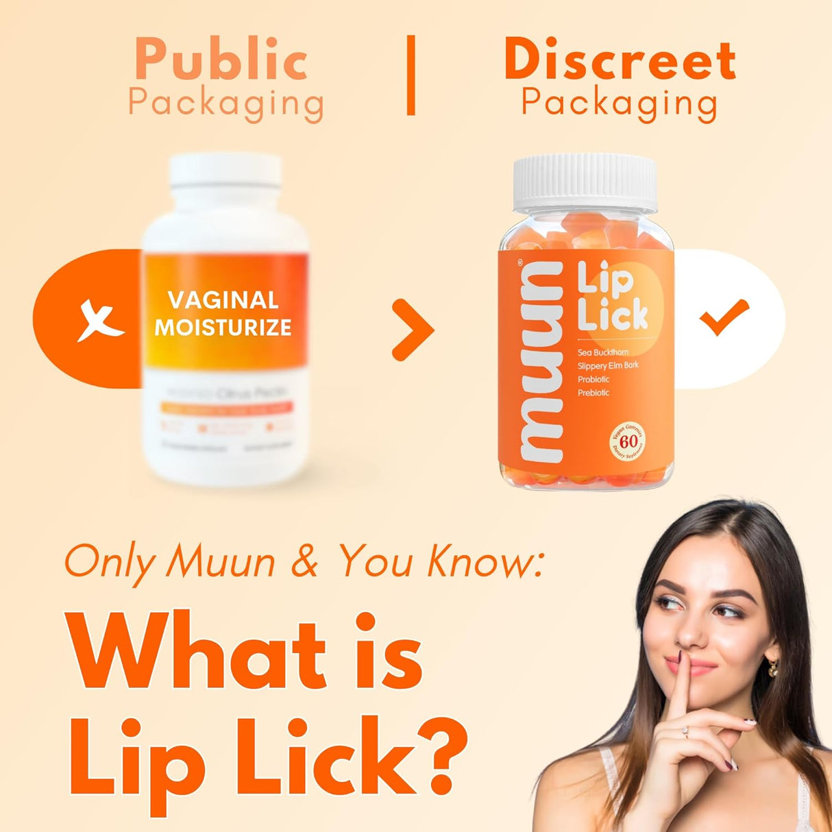 Suplemento Muun Gomitas de sequedad vaginal para  menopausia