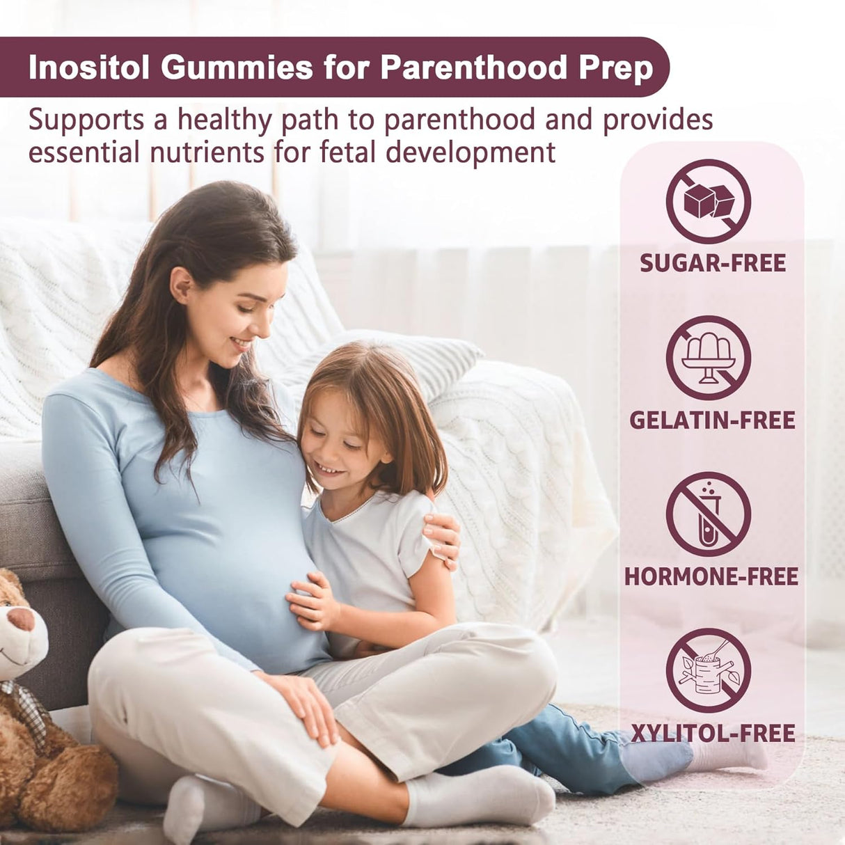 Gummies de Inositol y D-Chiro para Mujeres, 2000mg + 50mg
