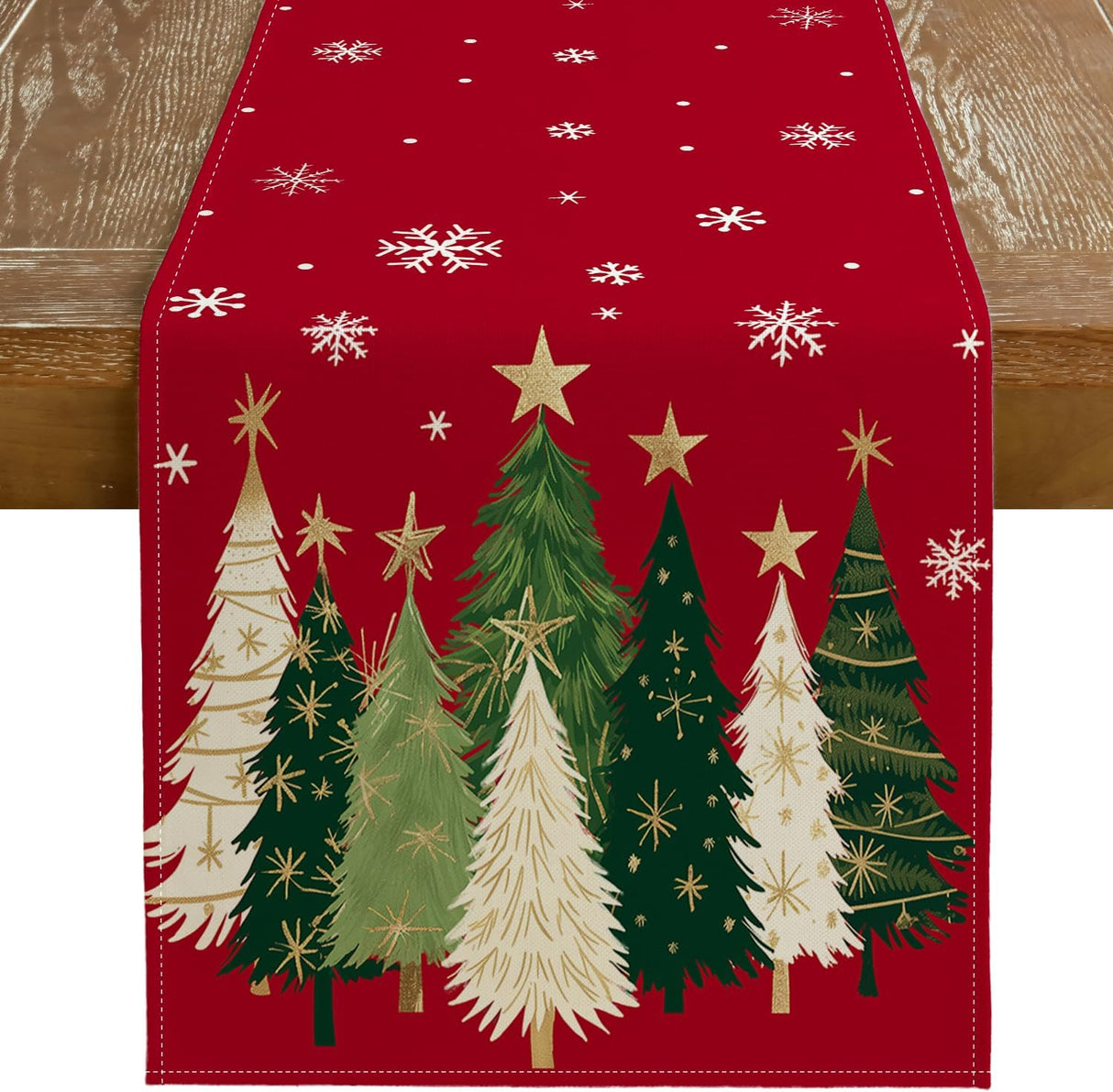 Camino de Mesa GEEORY 13x72 Pulgadas, Árboles de Navidad GT150-72