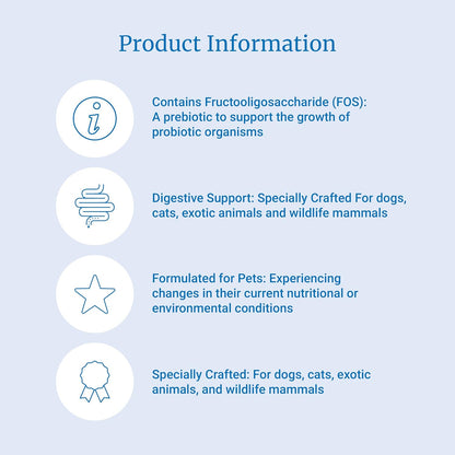 Suplementos Polvo prebiótico para mascotas 4.5 onzas