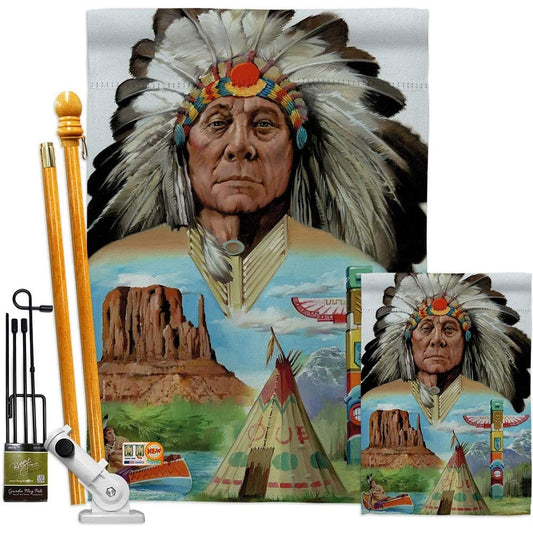 Bnadera Native American Americana Patriotic 28 x 40 pulgadas